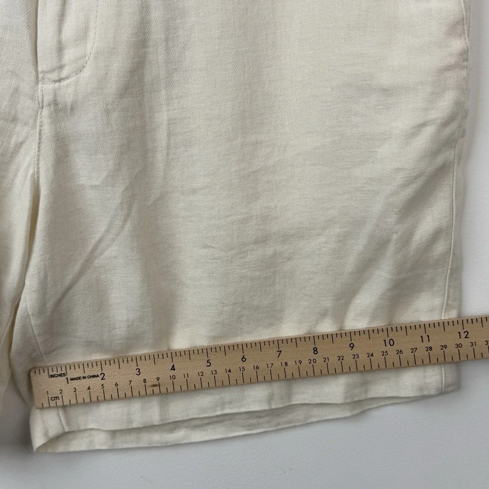 Banana Republic Shorts Mens 36 White Linen Blend Camp Resort Travel Vacation NEW